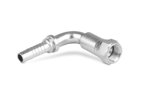Końcówka do węża wysokie kolanko 90st. ( H-75mm ) z nakrętką nakładaną DKJ90 C92-13 JIC 7/8” 0951-08-10H75