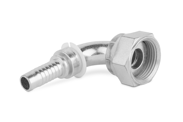 Końcówka do węża wysokie kolanko 90st. ( H-90mm ) z nakrętką ORFS90 K42-16 1” S150-10-13H90