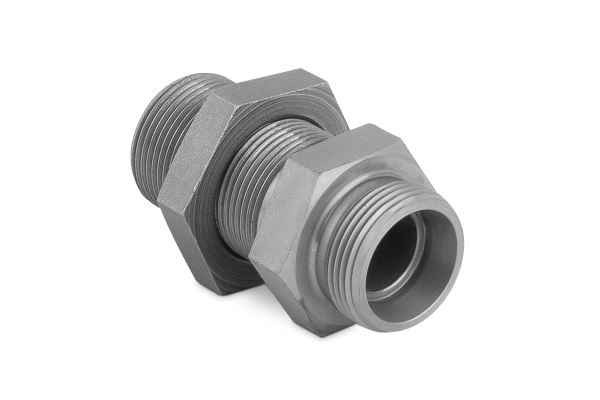 Korpus złączki prostej grodziowej z przeciwnakrętką M18x1,5 12L 7020-12L-1NI