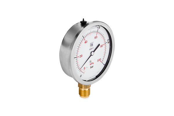 Manometr glicerynowy DN100 radialny 1/2” (0-1)bar M100RL1/2(0-1)