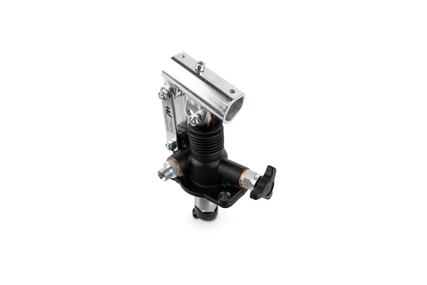 Pompa ręczna zbiornikowa pod siłownik jednostronnego działania 6cm3 3/8"BSP 500bar z zaworem i pokrętłem rozładowczym PM 6byB-s (6049.0117 -standard) + dźwignia