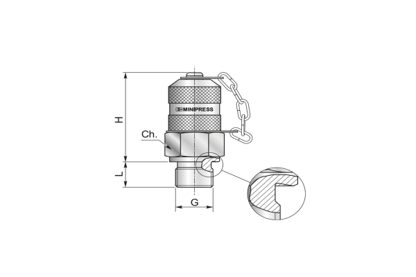 Przyłącze pomiarowe gwintowane 1/2"/M16x2 zat. metal. S10412G00C