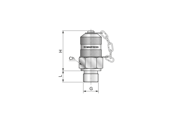 Przyłącze pomiarowe gwintowane 1/4" minimess S12,65x1.5 S10714120C
