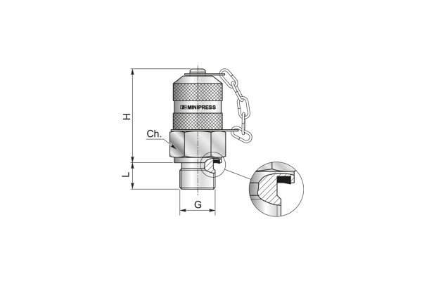 Przyłącze pomiarowe gwintowane M12x1,5/M16x2 zat. metal. S10612X15C