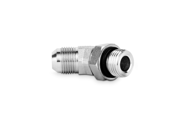 Przyłączka kolankowa 45° z przeciwnakrętką 7/16” UNF-7/16” JIC 5200-04