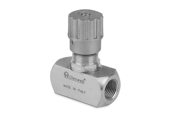 Regulator przepływu dwukierunkowy 90° 3/4" STBF340
