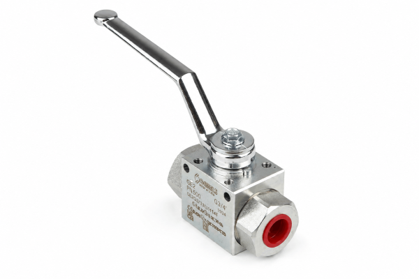 Zawór kulowy odcinający 2-drogowy GE2 1/2" BSP DN13 500Bar (ISO 5211) GE2GGT35011AF50