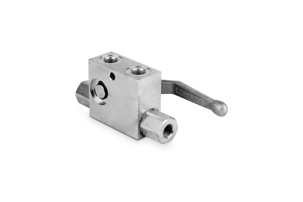 Zawór zwrotny sterowany pojedynczy+ by-pass 1/4" BSP lewy 25l./min. 350 bar stal VRPSE01FL