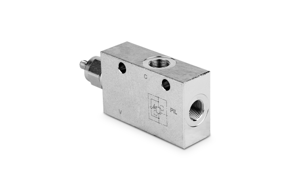 Zawór zwrotny sterowany przeciążeniowy pojedynczy 1/2" Pil1/2" 60l./min. 100-350 bar stal CBSEP0330