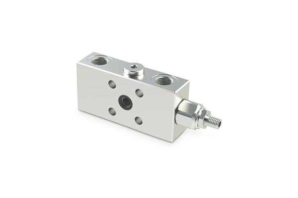 Zawór zwrotny sterowany przeciążeniowy pojedynczy płytowy 3/8" 40l./min. 60-350bar stal VBLH3802S