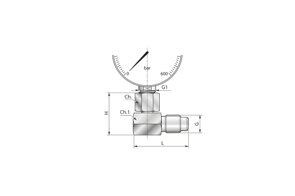 Złączka manometryczna kolankowa 90 obrotowa 1/2" BSP z wolnym przepływem 21120000